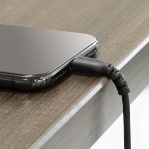 StarTech.com 3 foot (1m) Durable Black USB-A to Lightning Cable - Heavy Duty Rugged Aramid Fiber USB Type A to Lightning Charger/Sync Power Cord - Apple MFi Certified iPad/iPhone 12