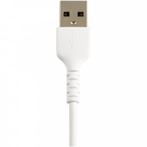 StarTech.com 12inch (30cm) Durable White USB-A to Lightning Cable - Heavy Duty Rugged Aramid Fiber USB Type A to Lightning Charger/Sync Power Cord - Apple MFi Certified iPad/iPhone 12