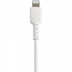 StarTech.com 12inch (30cm) Durable White USB-A to Lightning Cable - Heavy Duty Rugged Aramid Fiber USB Type A to Lightning Charger/Sync Power Cord - Apple MFi Certified iPad/iPhone 12