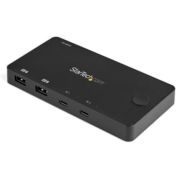 StarTech.com 2 Port USB C KVM Switch - 4K 60Hz HDMI - Compact Dual Port UHD USB Type C Desktop Mini KVM Switch with USB C Cables - Bus Powered - MacBook iPad Pro ThinkPad IdeaPad EliteBook - TAA