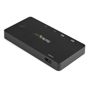 StarTech.com 2 Port USB C KVM Switch - 4K 60Hz HDMI - Compact Dual Port UHD USB Type C Desktop Mini KVM Switch with USB C Cables - Bus Powered - MacBook iPad Pro ThinkPad IdeaPad EliteBook - TAA