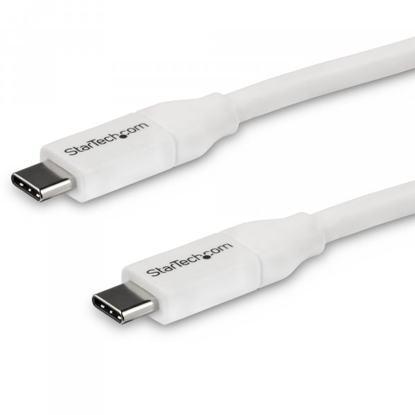 StarTech.com USB-C to USB-C Cable w/ 5A PD - M/M - White - 4 m (13 ft.) - USB 2.0 - USB-IF Certified