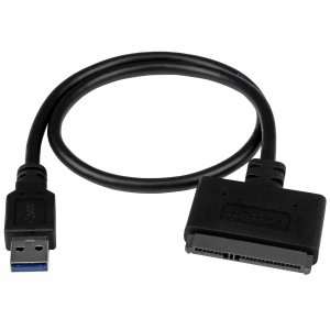 StarTech.com SATA to USB Cable, USB 10Gbps to 2.5in SATA I II III Hard Drive Adapter, External Converter for SSD or HDD Data Transfer