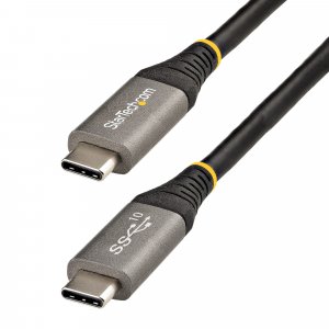 StarTech.com 3ft (1m) USB-C Cable, USB 10Gbps, 100W (5A) Power Delivery, 8K 60Hz / 4K 144Hz DP Alt Mode, USB-IF Certified, Thunderbolt Compatible