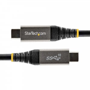 StarTech.com 3ft (1m) USB-C Cable, USB 10Gbps, 100W (5A) Power Delivery, 8K 60Hz / 4K 144Hz DP Alt Mode, USB-IF Certified, Thunderbolt Compatible