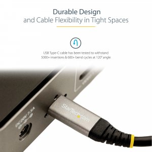 StarTech.com 3ft (1m) USB-C Cable, USB 10Gbps, 100W (5A) Power Delivery, 8K 60Hz / 4K 144Hz DP Alt Mode, USB-IF Certified, Thunderbolt Compatible