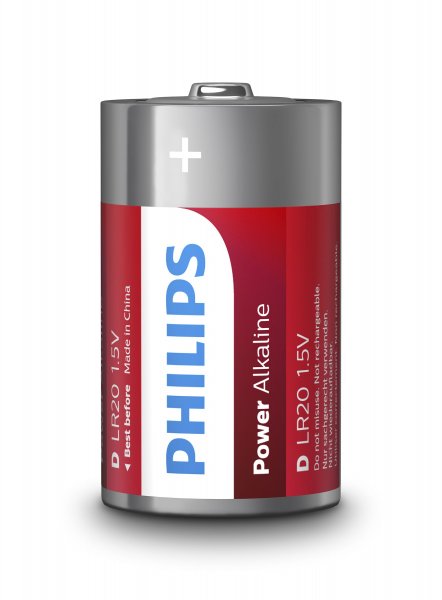 Philips Power Alkaline Battery LR20P2B/10