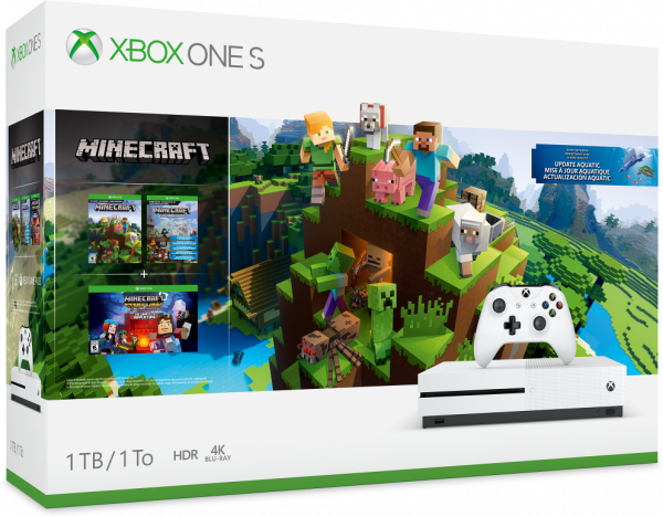 Microsoft Xbox One S + Minecraft 1000 GB Wi-Fi White