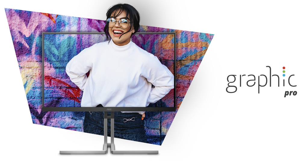 The AOC U3 Graphic Pro monitor is designed specifically for creators who value high-quality, high-performance, multiple ports, and audacious design.