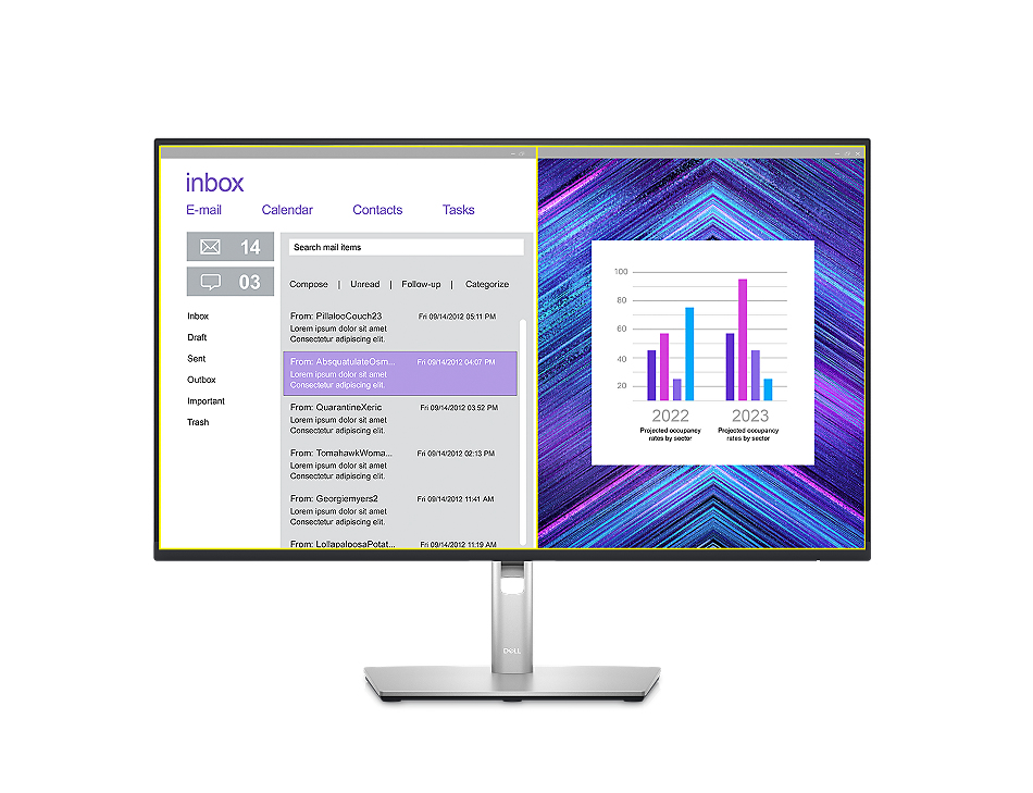 Advanced multitasking with Dell Display Manager